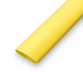 Трубка термоусадочная неподдерживающая горение RUICHI ТУТнг, 6/3 мм, усадка 2:1, 1 м, полиолефин, желтая