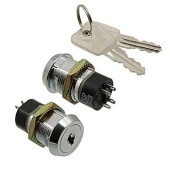 Выключатель с ключом RUICHI SK25-03A, 4 А - 125 В, 2 а - 250 В, серия А: 2NO-2NC (4Р), серия В: 1NO-1NC (4P)