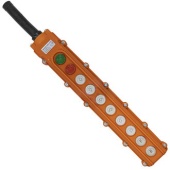 Пост 10-ти кнопочный на кабель RUICHI GB8-B108, 50х70х380 мм, 250 В, 5 А, 50 мОм, -25…+70 °С, пластик, крышка ABS, оранжевый