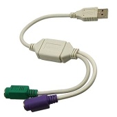Переходной разъём RUICHI ML-A-040 (USB to PS/2), длина 30 см