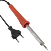 Паяльник электрический RUICHI TP-210-A, 220 В, 50 Гц, 60 Вт, жало - конус, ручка нейлоновая PA-66, красная