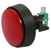 Кнопка GMSI круглая RUICHI 1B-C с LED подсветкой 12 В, 5 А, 30 мОм, 250 В, NO(NC)+NC(NO), красная