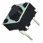 Тактовая кнопка RUICHI KAN0653-0431B, 6x6x4.3 мм, OFF-(ON), 50 мА, 12 В, 100 мОм