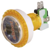 Кнопка GMSI RUICHI RC-1011-W, 21.8 мм, 3 А, 20 мОм, LED-подсветка, 12 В, круглая, корпус белый, толкатель белый